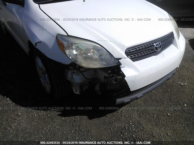 2T1KR32E08C706427 - 2008 TOYOTA COROLLA MATRIX XR WHITE photo 6