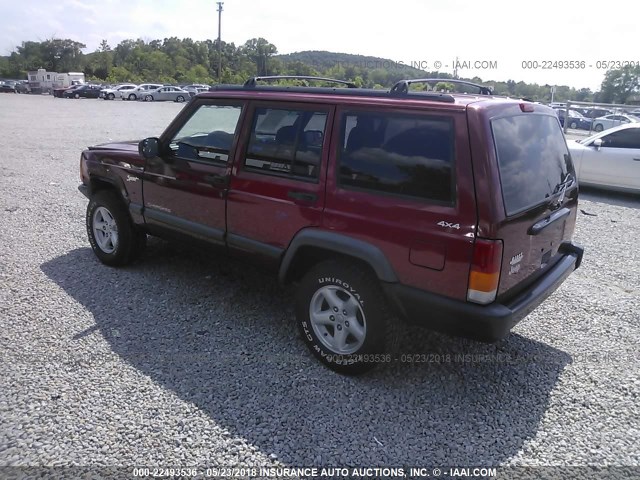 1J4FJ68S7WL135543 - 1998 JEEP CHEROKEE SPORT/CLASSIC RED photo 3