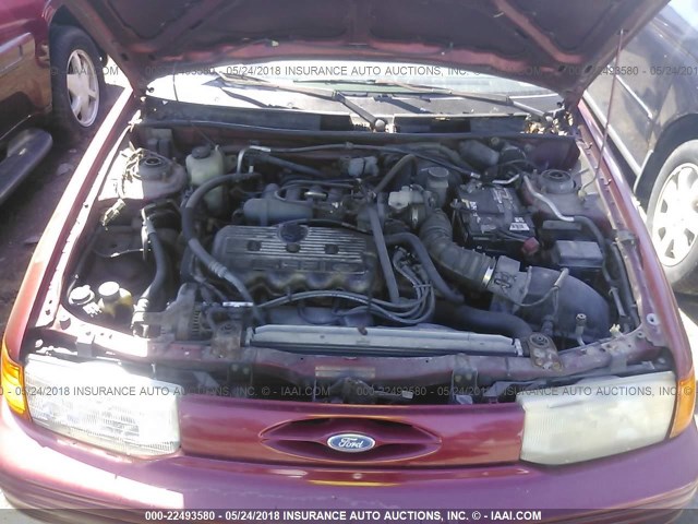 3FASP13J3TR113286 - 1996 FORD ESCORT LX RED photo 10