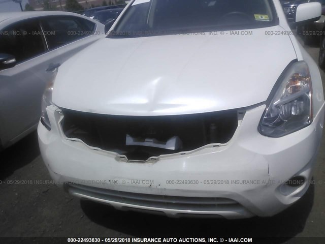 JN8AS5MV4BW302039 - 2011 NISSAN ROGUE S/SV/KROM WHITE photo 6