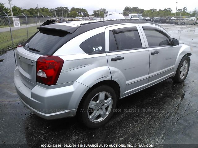 1B3HB48B78D696582 - 2008 DODGE CALIBER SXT SILVER photo 4