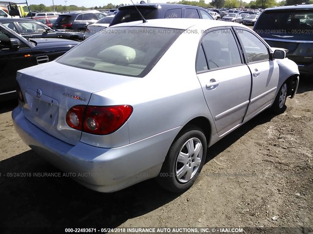 JTDBR32E252056722 - 2005 TOYOTA COROLLA CE/LE SILVER photo 4