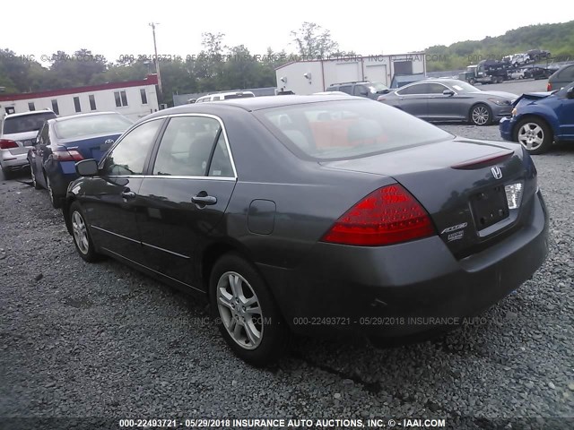 1HGCM56387A025055 - 2007 HONDA ACCORD SE GRAY photo 3