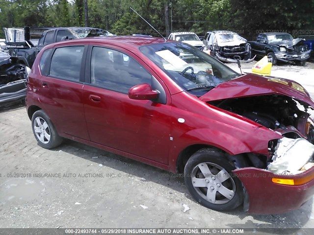KL1TD66638B110970 - 2008 CHEVROLET AVEO LS RED photo 1