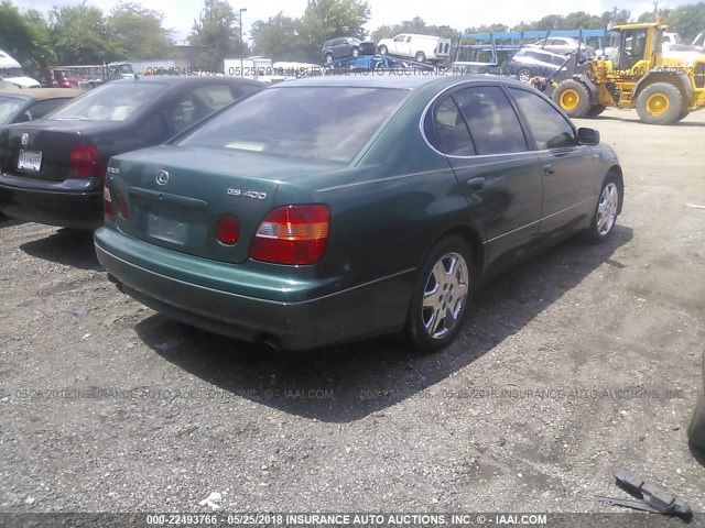 JT8BH68X6W0002834 - 1998 LEXUS GS 400 GREEN photo 4