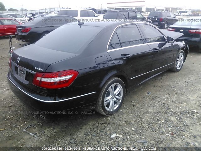 WDDHF8HB8BA423028 - 2011 MERCEDES-BENZ E 350 4MATIC BLACK photo 4