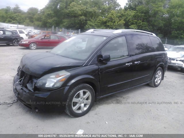 5N1BV28UX8N118967 - 2008 NISSAN QUEST S/SE/SL BLACK photo 2