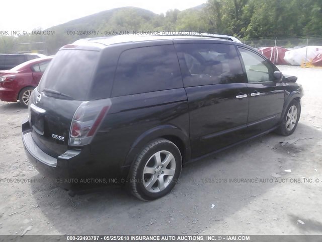 5N1BV28UX8N118967 - 2008 NISSAN QUEST S/SE/SL BLACK photo 4