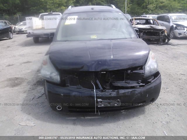 5N1BV28UX8N118967 - 2008 NISSAN QUEST S/SE/SL BLACK photo 6