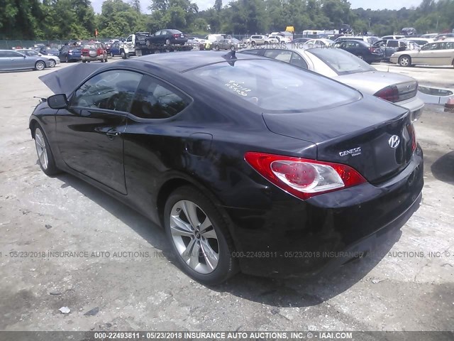 KMHHU6KH8AU013422 - 2010 HYUNDAI GENESIS COUPE 3.8L BLACK photo 3