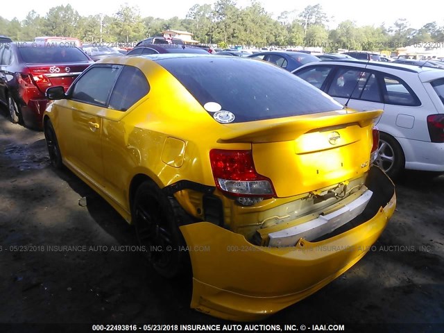 JTKJF5C78C3023160 - 2012 TOYOTA SCION TC 黄色 照片 3