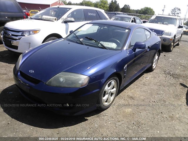 KMHHM65DX6U228882 - 2006 HYUNDAI TIBURON GS BLUE photo 2