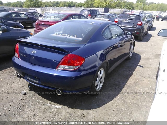 KMHHM65DX6U228882 - 2006 HYUNDAI TIBURON GS BLUE photo 4