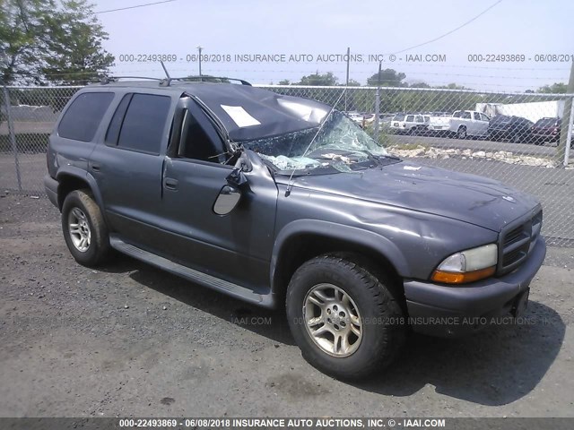 1D4HS38N13F582810 - 2003 DODGE DURANGO SPORT GRAY photo 1