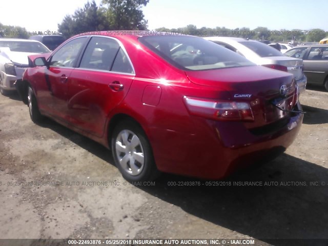 4T1BE46K79U299871 - 2009 TOYOTA CAMRY SE/LE/XLE RED photo 3