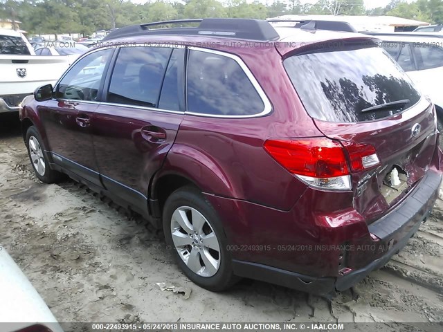 4S4BRCKC5C3228260 - 2012 SUBARU OUTBACK 2.5I LIMITED RED photo 3