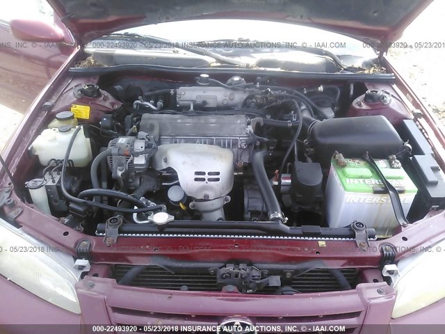 4T1BG22K7WU850428 - 1998 TOYOTA CAMRY CE/LE/XLE RED photo 10