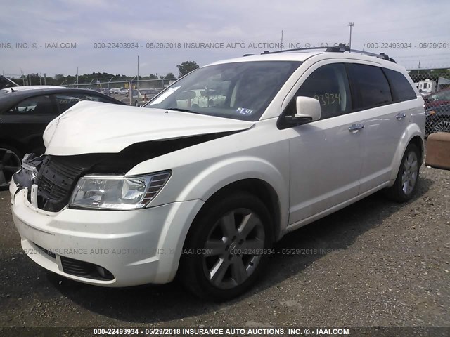 3D4PH9FV3AT239693 - 2010 DODGE JOURNEY R/T WHITE photo 2