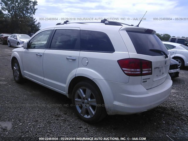 3D4PH9FV3AT239693 - 2010 DODGE JOURNEY R/T WHITE photo 3