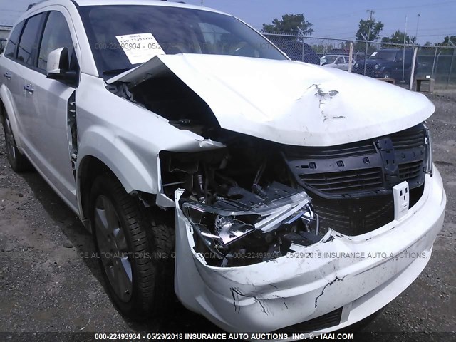 3D4PH9FV3AT239693 - 2010 DODGE JOURNEY R/T WHITE photo 6