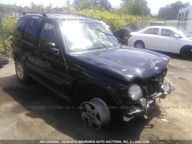 1J4GL48K27W705189 - 2007 JEEP LIBERTY SPORT BLACK photo 1