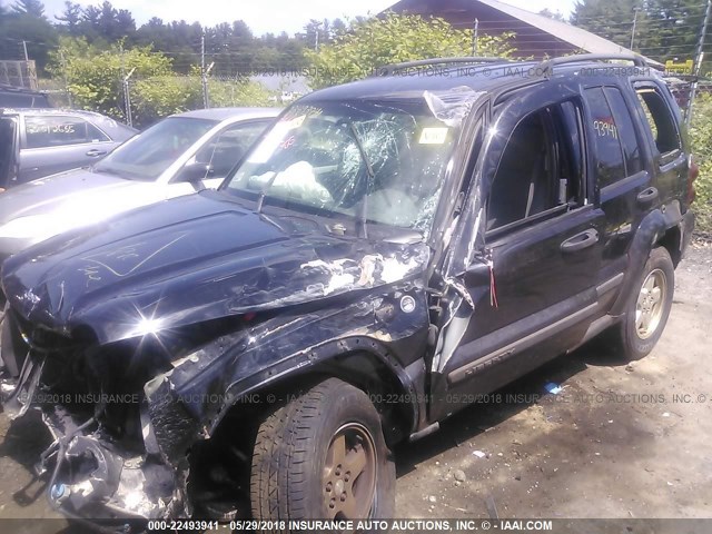 1J4GL48K27W705189 - 2007 JEEP LIBERTY SPORT BLACK photo 2