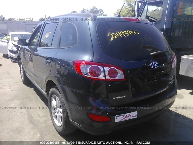 5XYZGDAB6BG010653 - 2011 HYUNDAI SANTA FE GLS BLUE photo 3