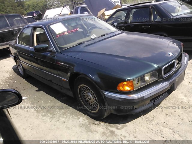 WBAGF8327WDL55531 - 1998 BMW 740 I AUTOMATIC GREEN photo 1