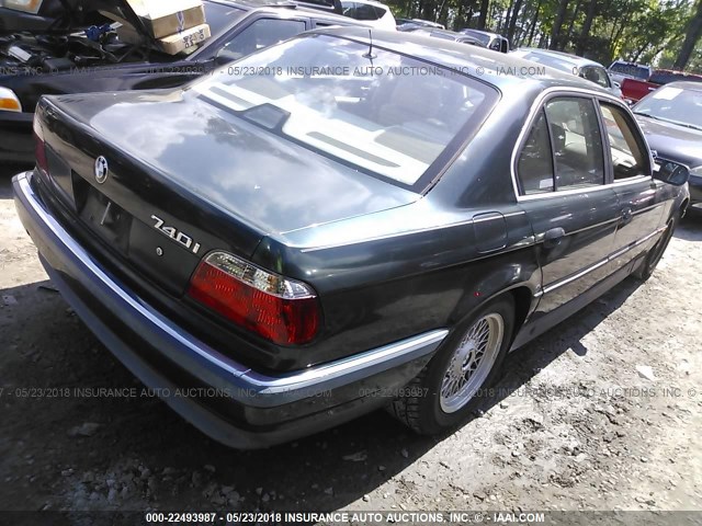 WBAGF8327WDL55531 - 1998 BMW 740 I AUTOMATIC GREEN photo 4