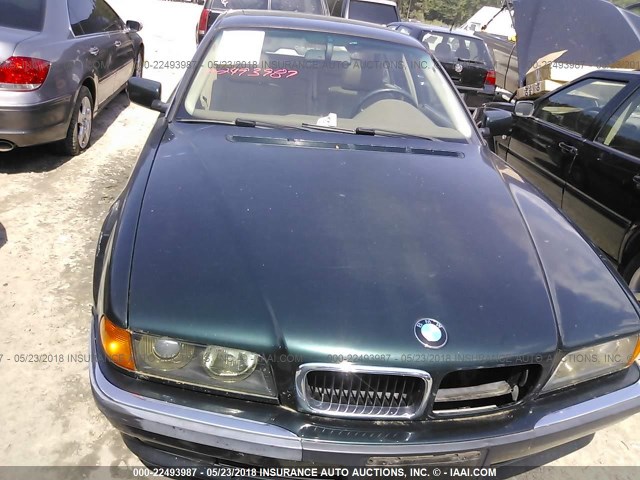 WBAGF8327WDL55531 - 1998 BMW 740 I AUTOMATIC GREEN photo 6