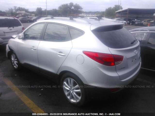 KM8JUCACXDU578085 - 2013 HYUNDAI TUCSON GLS/LIMITED SILVER photo 3