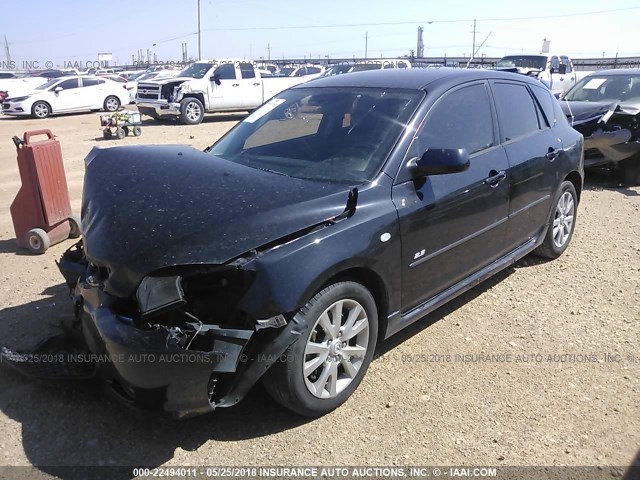 JM1BK143471676694 - 2007 MAZDA 3 HATCHBACK BLACK photo 2