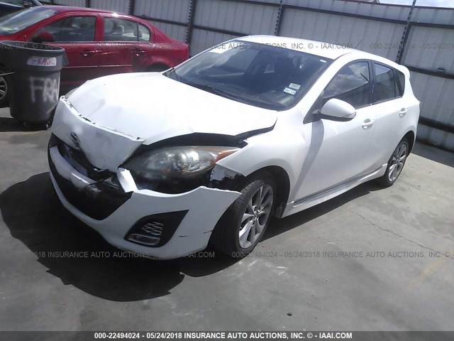 JM1BL1H57A1161303 - 2010 MAZDA 3 S WHITE photo 2