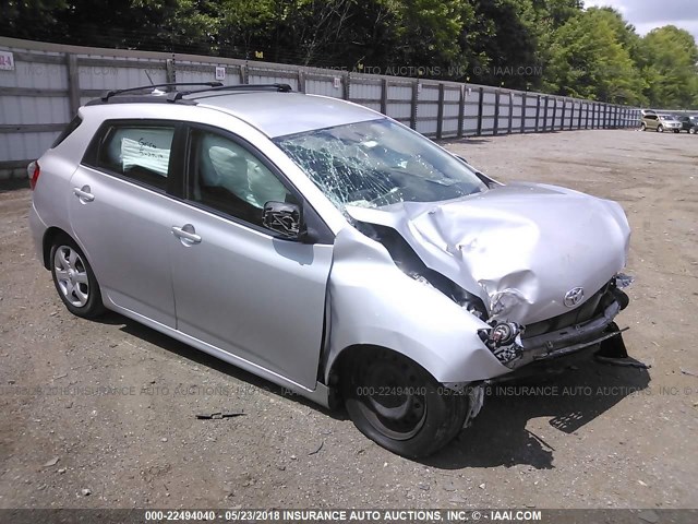 2T1KU40E19C139380 - 2009 TOYOTA COROLLA MATRIX  SILVER photo 1