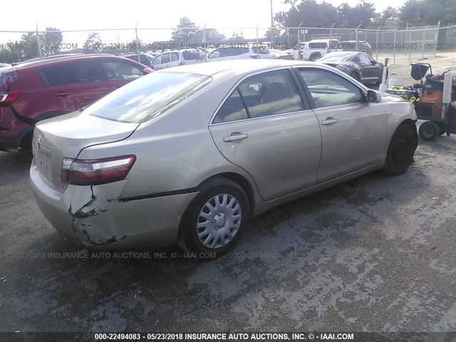 4T1BE46K67U686375 - 2007 TOYOTA CAMRY NEW GENERAT CE/LE/XLE/SE GOLD photo 4