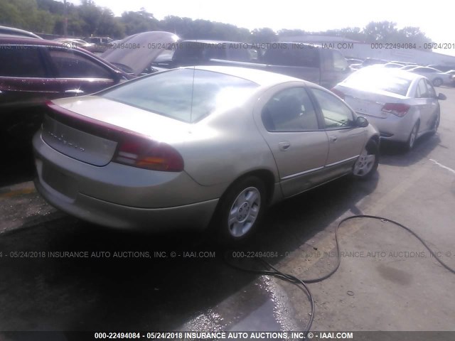 2B3HD46RX2H120313 - 2002 DODGE INTREPID SE TAN photo 4