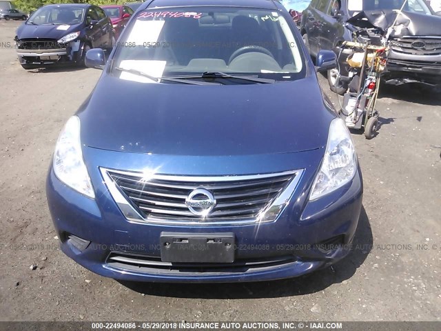 3N1CN7AP8CL871127 - 2012 NISSAN VERSA S/SV/SL BLUE photo 6