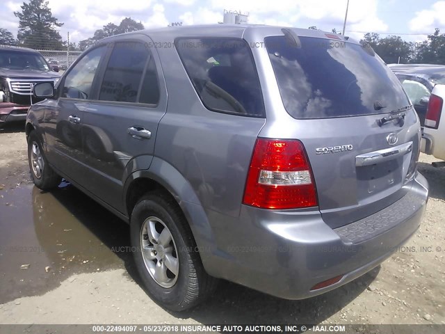 KNDJD736475752296 - 2007 KIA SORENTO EX/LX GRAY photo 3