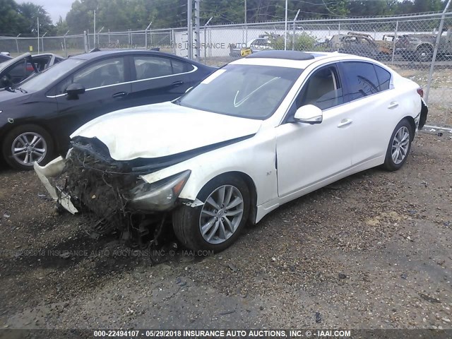 JN1BV7AP5EM681788 - 2014 INFINITI Q50 PREMIUM/SPORT WHITE photo 2