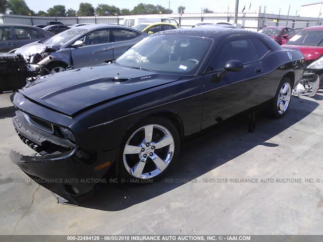 2B3CJ5DT3AH324070 - 2010 DODGE CHALLENGER R/T BLACK photo 2