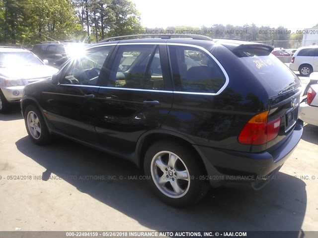 5UXFB33512LH30435 - 2002 BMW X5 4.4I BLACK photo 3