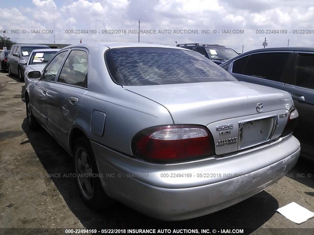 1YVGF22C415218361 - 2001 MAZDA 626 ES/LX SILVER photo 3