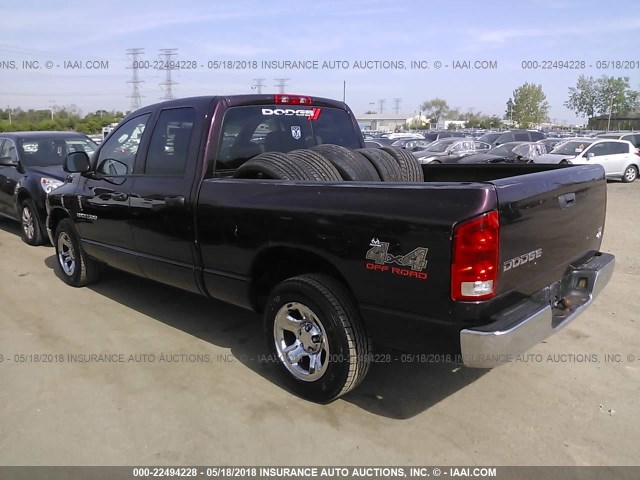 1D7HA18D04J115670 - 2004 DODGE RAM 1500 ST/SLT BURGUNDY photo 3