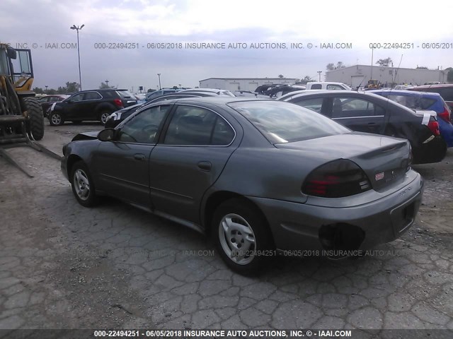 1G2NE52F63C183756 - 2003 PONTIAC GRAND AM SE GRAY photo 3