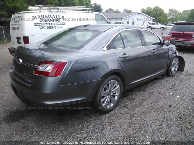 1FAHP2FW1CG100826 - 2012 FORD TAURUS LIMITED GRAY photo 4