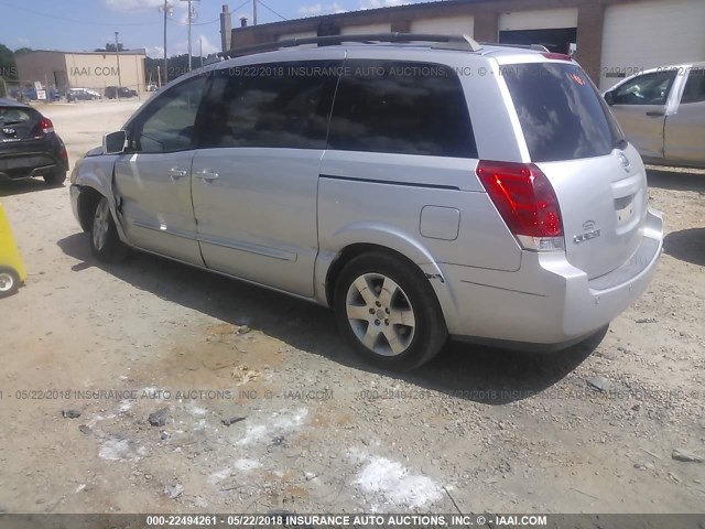 5N1BV28U45N139566 - 2005 NISSAN QUEST S/SE/SL SILVER photo 3