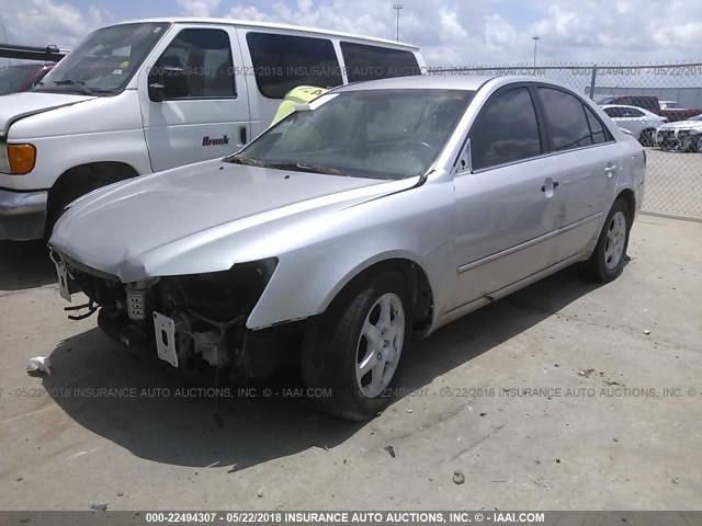 5NPEU46F66H121592 - 2006 HYUNDAI SONATA GLS/LX SILVER photo 2