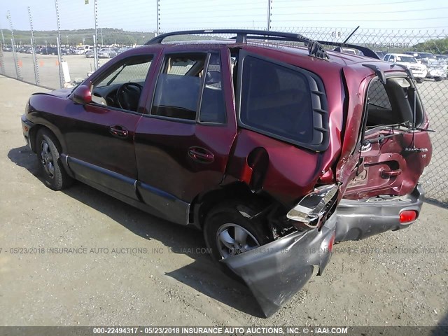 KM8SC13D35U894186 - 2005 HYUNDAI SANTA FE GLS/LX RED photo 3