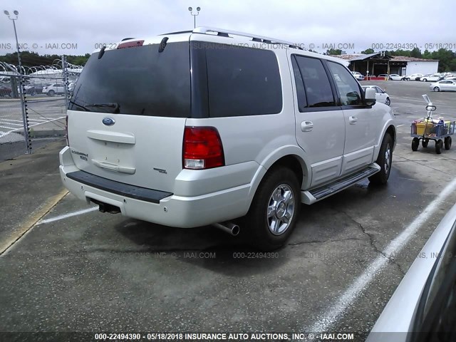 1FMFU20566LB02718 - 2006 FORD EXPEDITION LIMITED WHITE photo 4