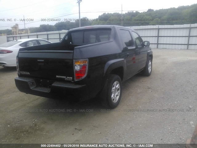 2HJYK16518H533595 - 2008 HONDA RIDGELINE RTL BLACK photo 4